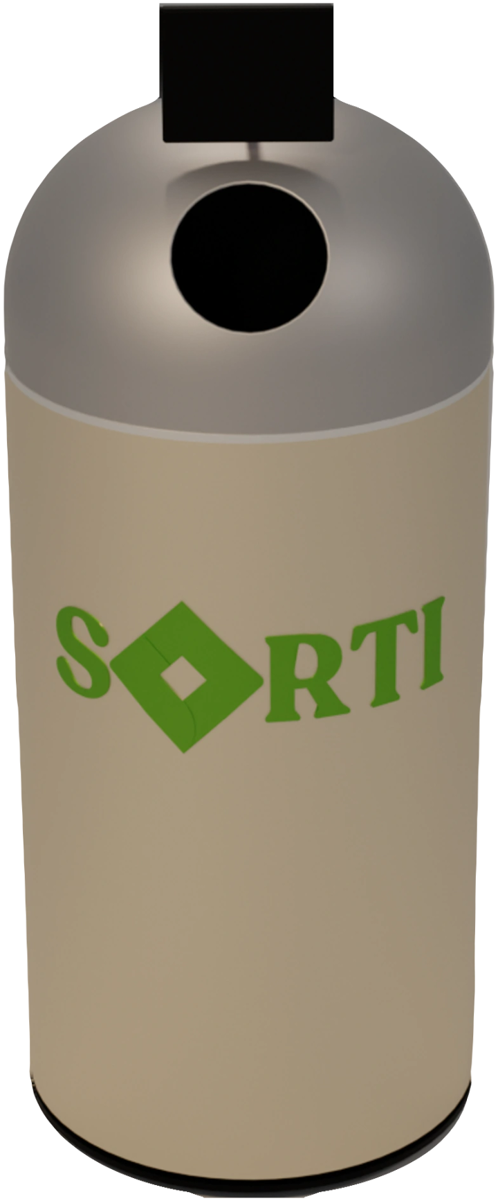 Render del cestino intelligente Sorti, scontornato