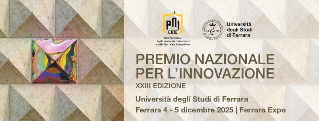 Banner PNI Cube Nazionale 2025 - Premio Nazionale per l'Innovazione, Università degli Studi di Ferrara